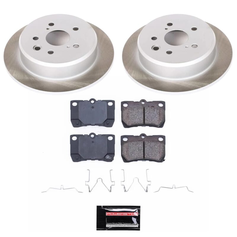 PowerStop — Semi-Coated Rotor and Low-Dust Ceramic Brake Pad Kit