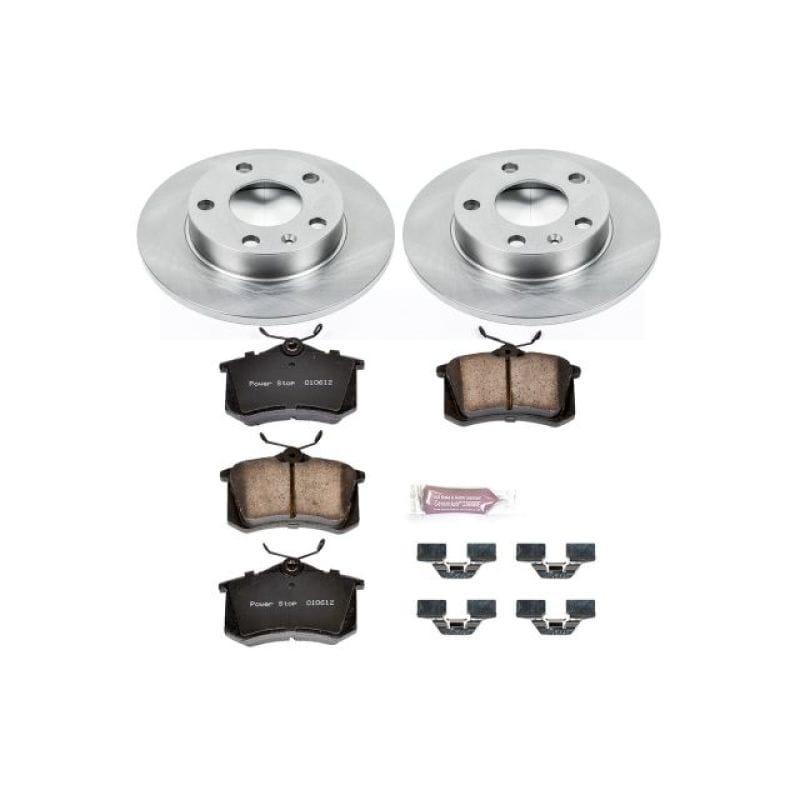 PowerStop — OE Stock Replacement Low-Dust Ceramic Brake Pad and Rotor Kit
