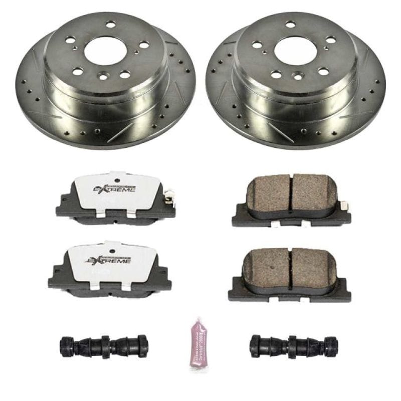 PowerStop — Z26 Street Performance Ceramic Brake Pad and Drilled & Slotted Rotor Kit