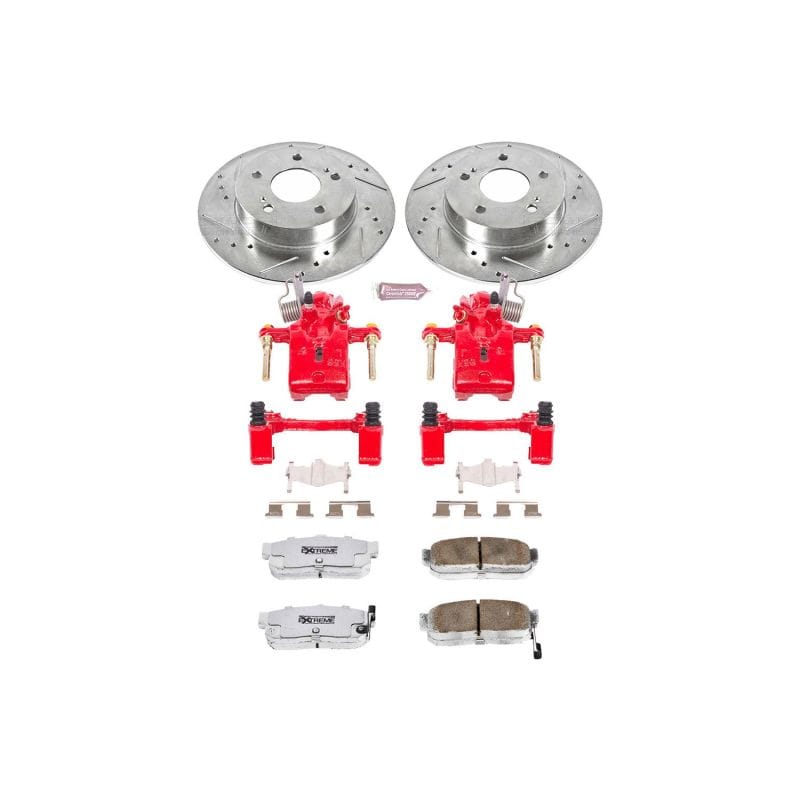 PowerStop — Z26 Street Performance Ceramic Brake Pad, Drilled Slotted Rotor, and Caliper Kit