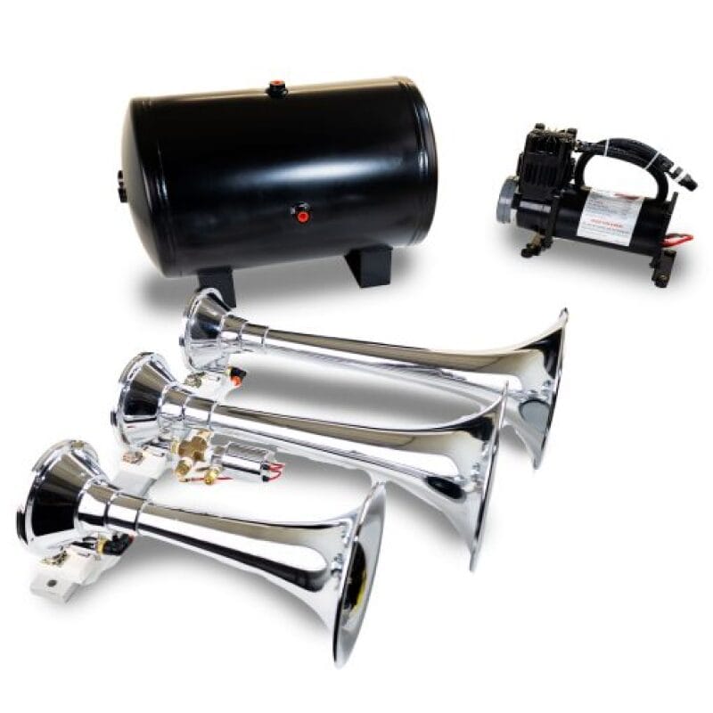Kleinn Air Horns — Chrome Triple Train Horn