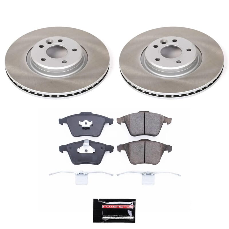 PowerStop — Semi-Coated Rotor and Low-Dust Ceramic Brake Pad Kit