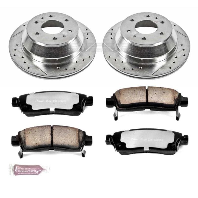 PowerStop — Z36 Truck and SUV Carbon-Fiber Ceramic Brake Pad and Drilled & Slotted Rotor Kit