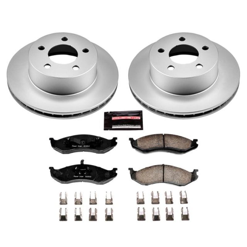 PowerStop — Genuine Geomet Coated Rotor and Low-Dust Ceramic Brake Pad Kit