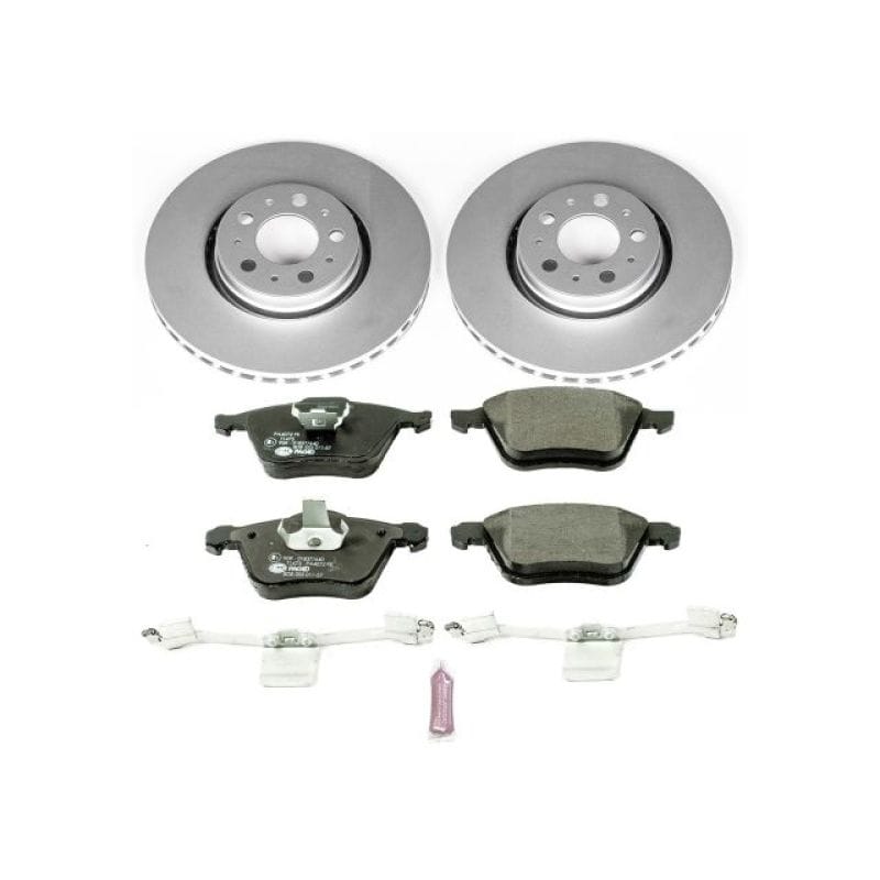 PowerStop — Genuine Geomet Coated Rotors, ECE-R90 Brake Pads + Hardware Kit