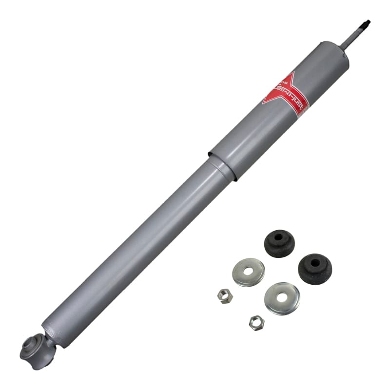 KYB — The KYB Gas-a-just monotube shock absorber has additional performance advantages over the traditional twin-tube design: It can instantly, automatically adjust to your performance needs and never experiences fade due to aeration. The KYB Gas-a-just has two separate working chambers: An air-free hydraulic piston and valve area for responsiveness and control, and a second high-pressure nitrogen gas area with a floating piston that provides a comfortable ride during normal driving and adds instant p
High Pressure Monotube Gas Shock