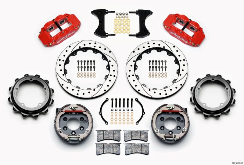 Wilwood — KIT,REAR,DISC/DRUM,STRANGE FLOATER,12.88 x1.10 ROTOR,DRILLED,RED