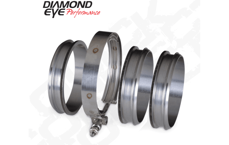 Diamond Eye Performance — 5" QUICK CONNECT COUPLERS - 3 CNC MACHINED FLANGES and 1 V-BAND CLAMP