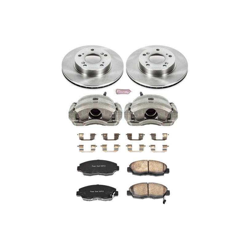 PowerStop — OE Stock Replacement Low-Dust Ceramic Brake Pad, Rotor and Caliper Kit