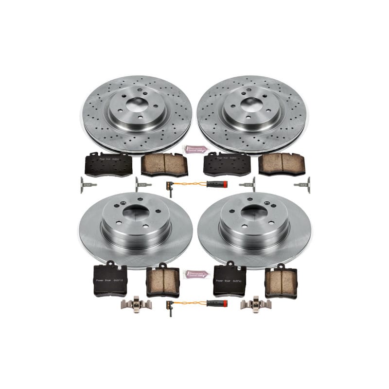 PowerStop — OE Stock Replacement Low-Dust Ceramic Brake Pad and Rotor Kit