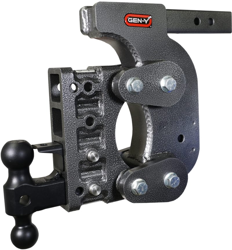 GEN-Y Hitch — Gen-Y The Boss Torsion-Flex 2in Shank 12.5in Drop 16K Hitch w/GH-051 Dual-Ball/Pintle Lock/Stab Kit
Drop Hitch