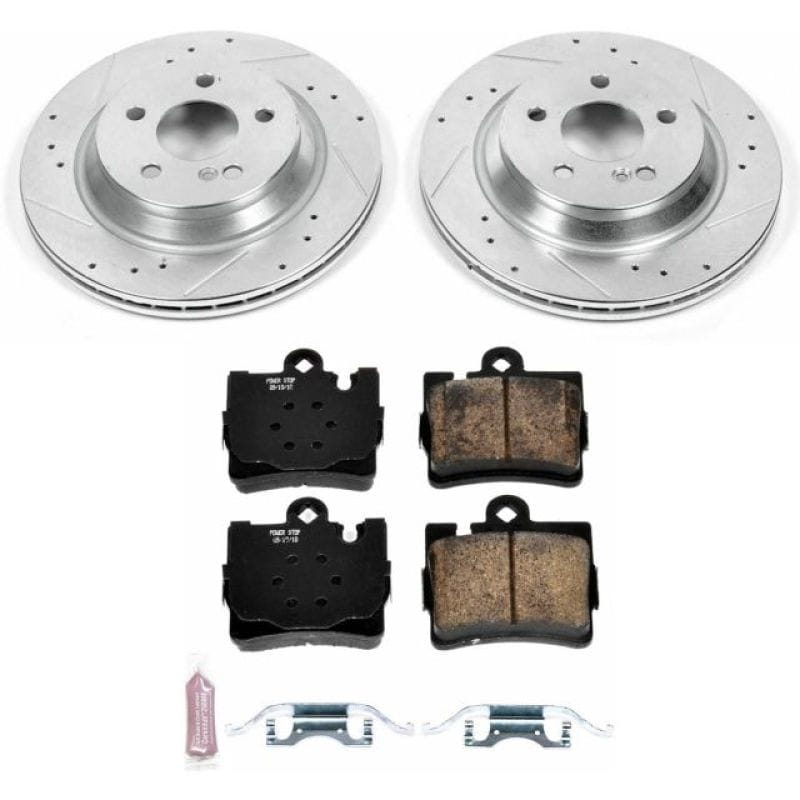PowerStop — Z23 Daily Driver Carbon-Fiber Ceramic Brake Pad and Drilled & Slotted Rotor Kit