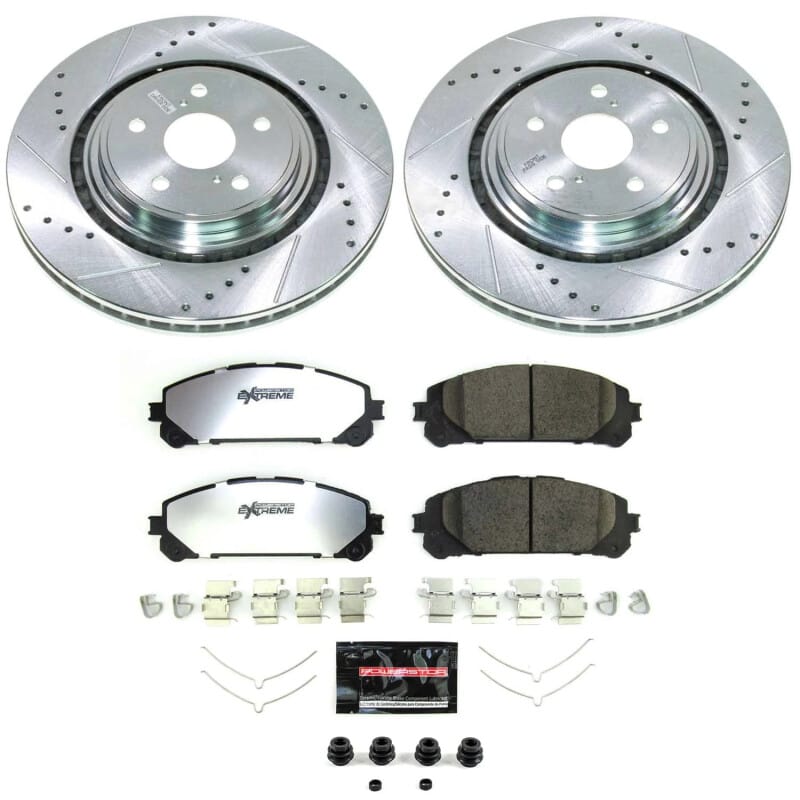 PowerStop — Z36 Truck and SUV Carbon-Fiber Ceramic Brake Pad and Drilled & Slotted Rotor Kit