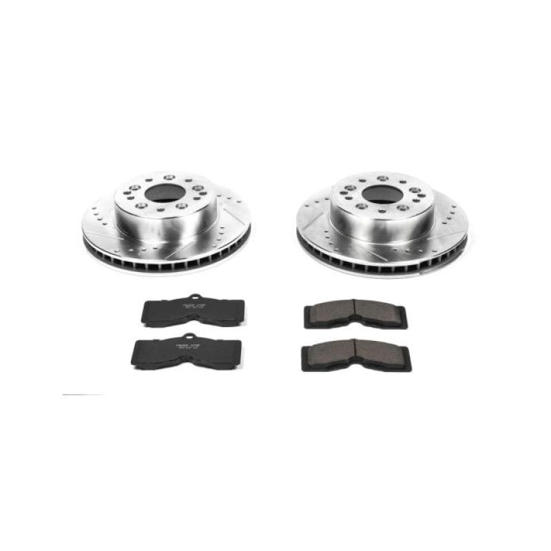 PowerStop — Z23 Daily Driver Carbon-Fiber Ceramic Brake Pad and Drilled & Slotted Rotor Kit