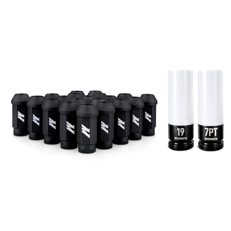 Mishimoto — Steel Locking Lug Nuts M14x1.5, Black, 20pc Set