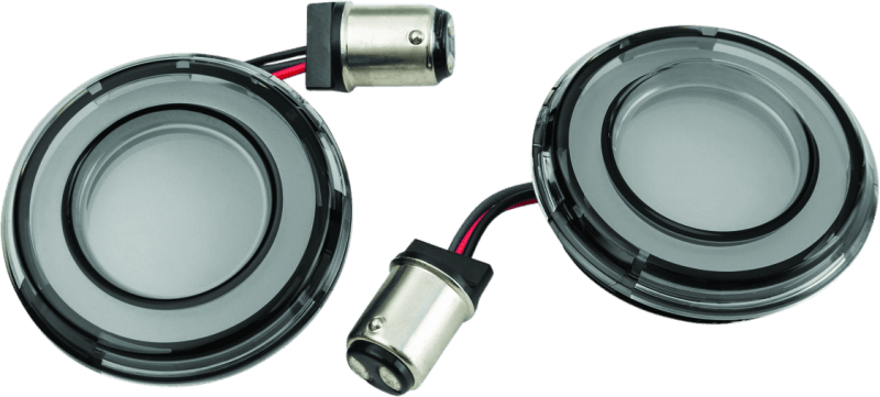 Kuryakyn — Kuryakyn Tracer L.E.D. Turn Signal Inserts Red/Red Smoke Lens Rear