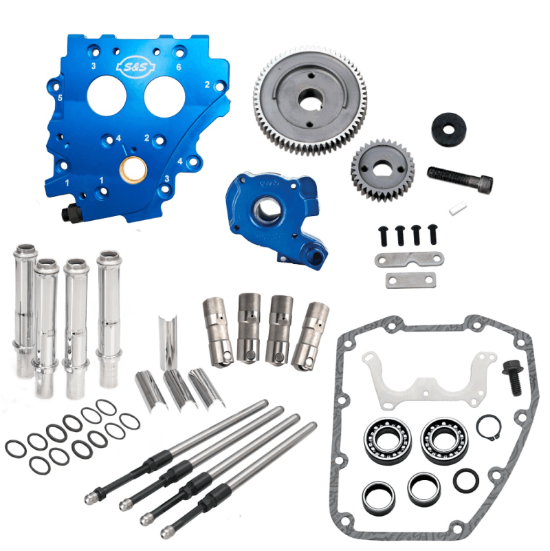 S&S Cycle — S&S Cycle 99-06 BT Gear Drive Cam Chest Kit w/o Cam, w/ Chrome Pushrod Tubes