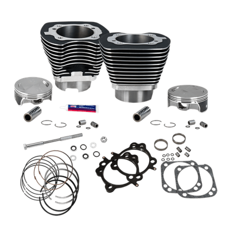 S&S Cycle — S&S Cycle 84-99 BT 4 1/8in Bore Cylinder Kit For S&S V111 Engine - Wrinkle Black