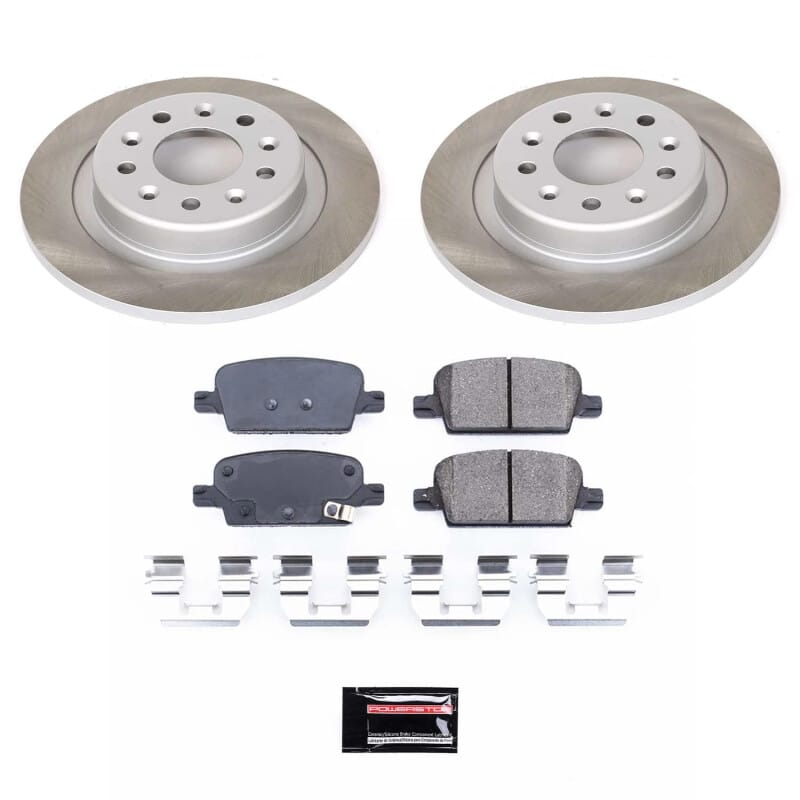 PowerStop — Semi-Coated Rotor and Low-Dust Ceramic Brake Pad Kit