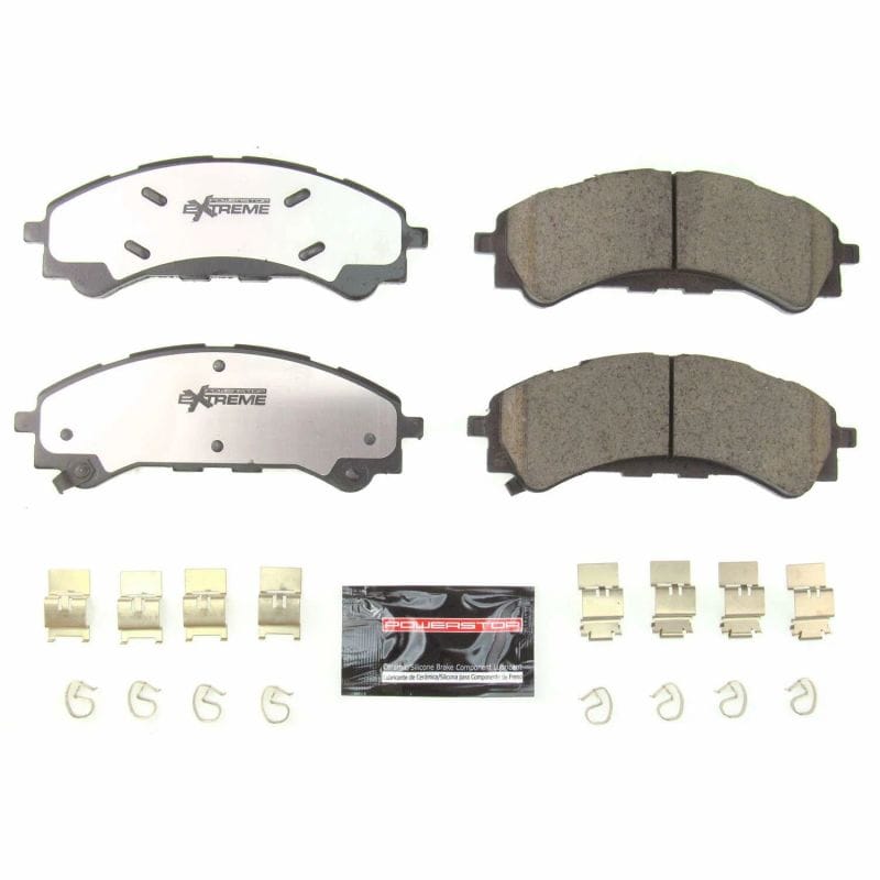 PowerStop — PowerStop - Z36 Truck and SUV Carbon-Fiber Ceramic Brake Pads with Hardware Kit