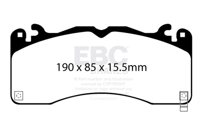 EBC — EBC 15+ Ford Mustang 5.0 Performance Pkg Yellowstuff Front Brake Pads
Disc Brake Pad