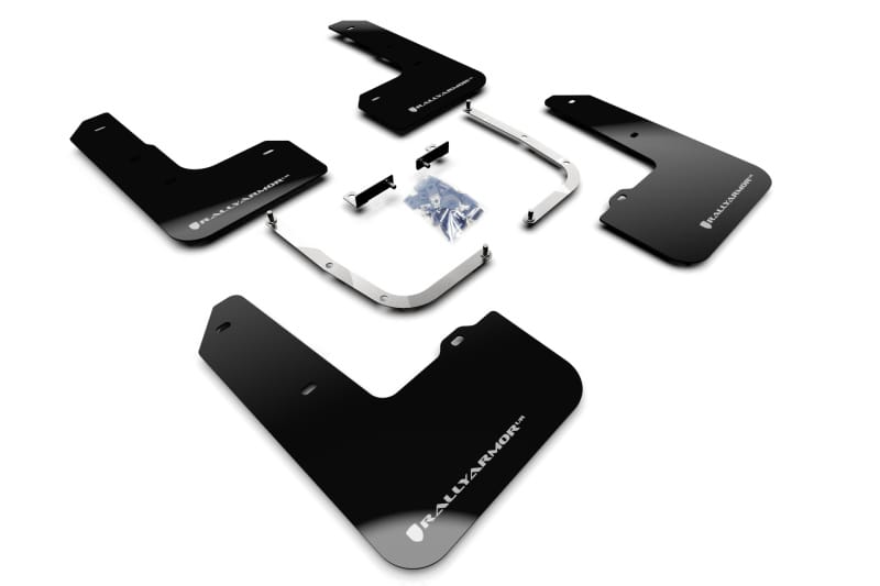 Rally Armor — Black Mud Flap/Silver Logo