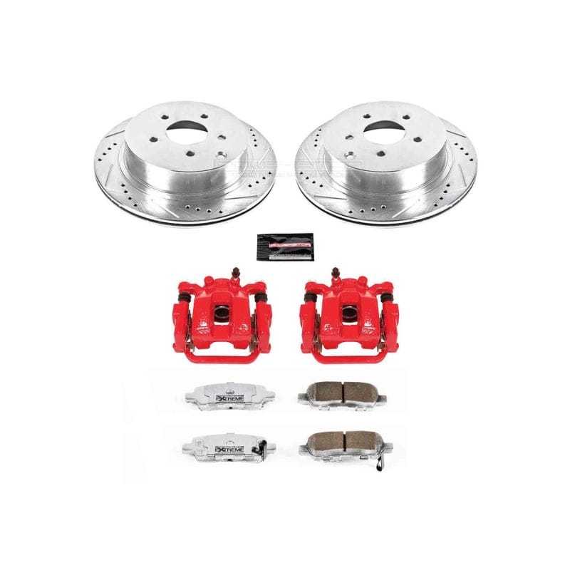 PowerStop — Z26 Street Performance Ceramic Brake Pad, Drilled Slotted Rotor, and Caliper Kit