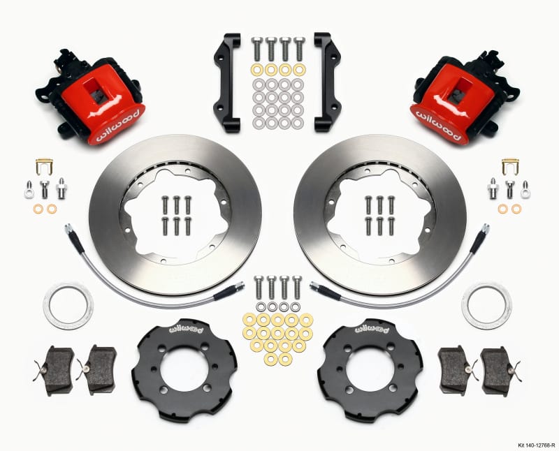 Wilwood — KIT,REAR,FIAT 500,2012-UP,CPB,11.00x.81 RED,W/LINES