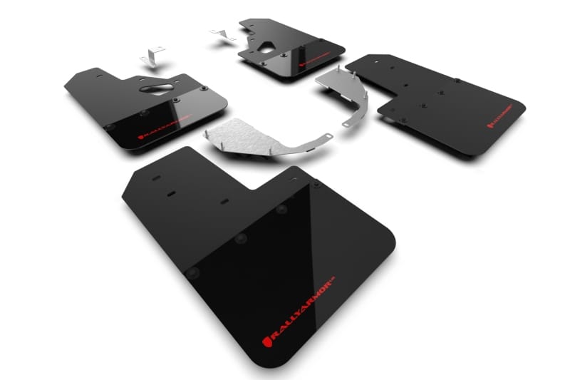 Rally Armor — Black Mud Flap/Red Logo