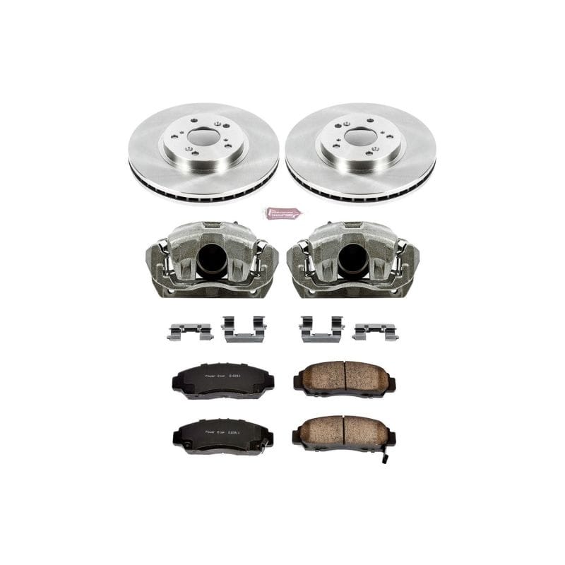 PowerStop — OE Stock Replacement Low-Dust Ceramic Brake Pad, Rotor and Caliper Kit