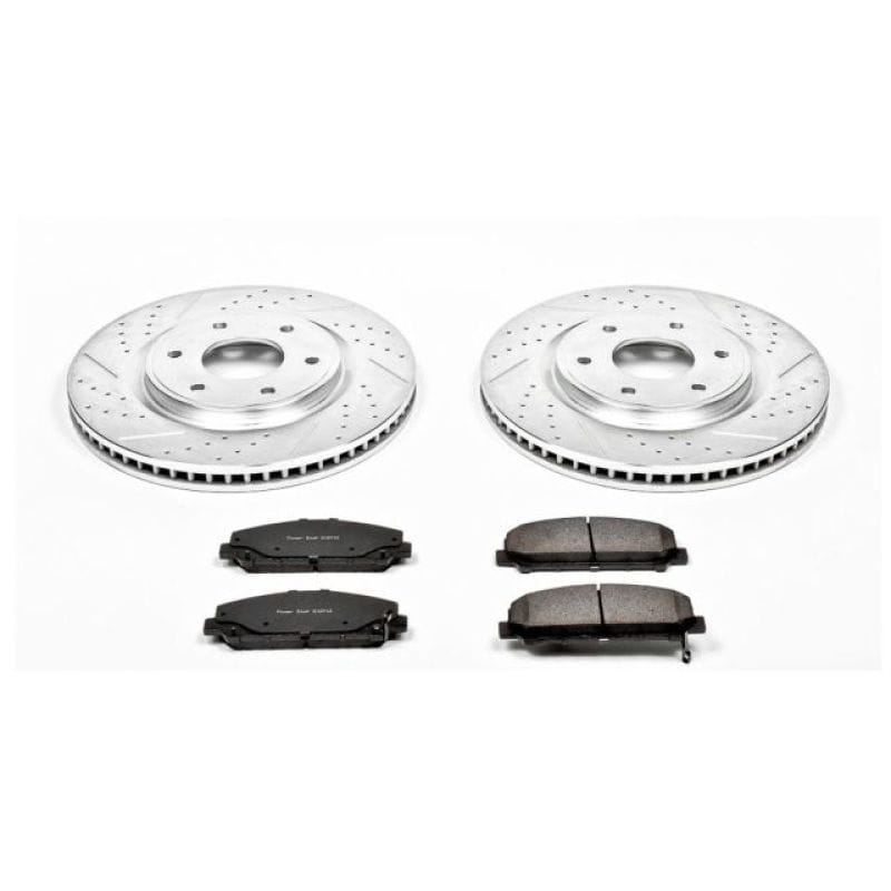 PowerStop — Z23 Daily Driver Carbon-Fiber Ceramic Brake Pad and Drilled & Slotted Rotor Kit