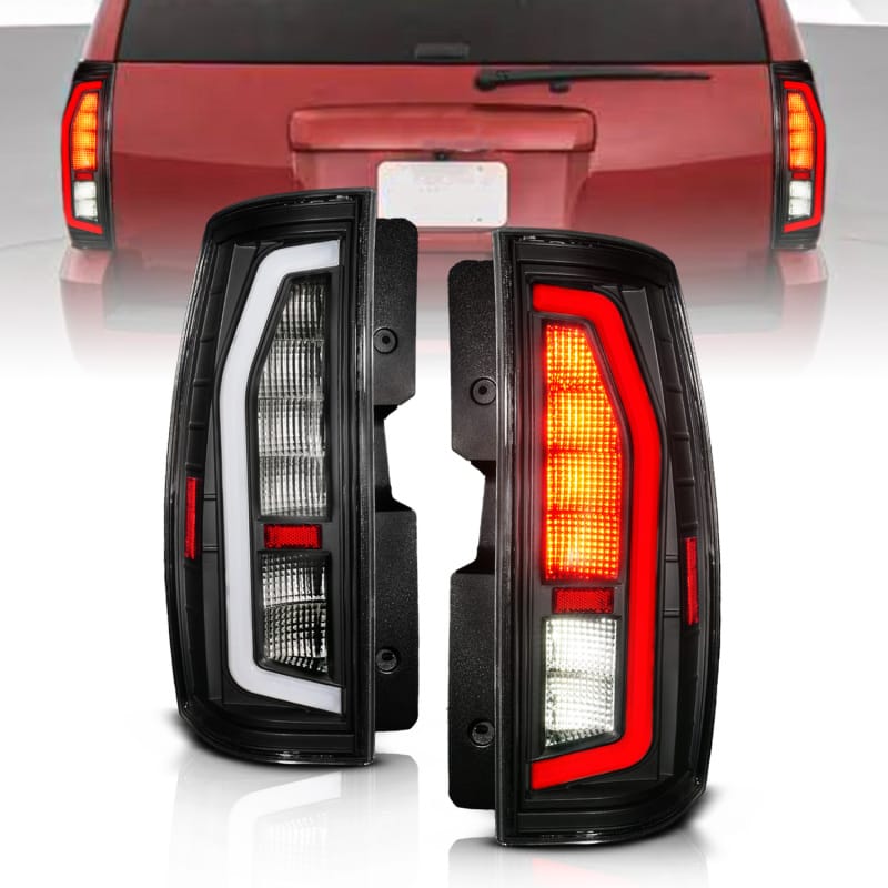 ANZO — Anzo 07-14 Chevrolet Suburban / 07-14 GMC Yukon Black Full LED Tail Light Plank Style w/ Clear Lens
Tail Light Set