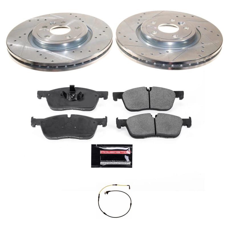 PowerStop — Z23 Daily Driver Carbon-Fiber Ceramic Brake Pad and Drilled & Slotted Rotor Kit