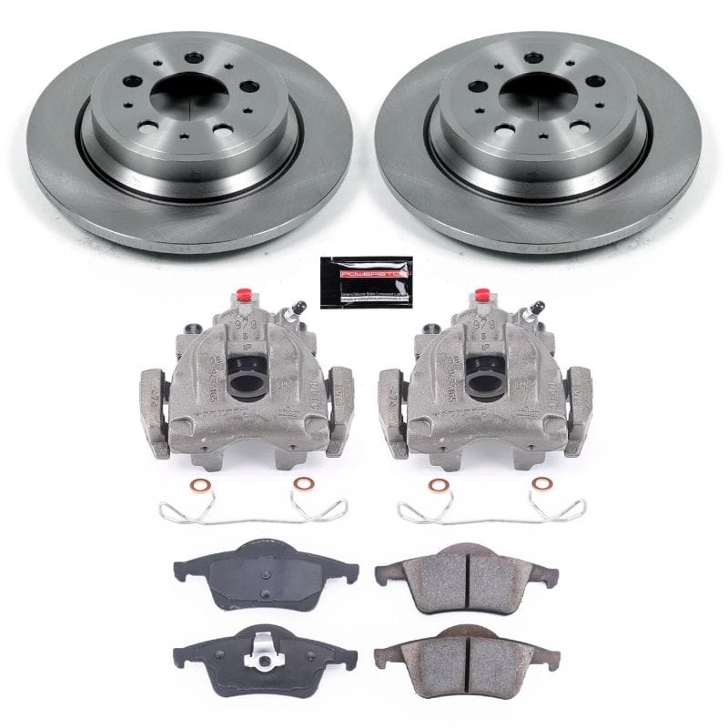 PowerStop — OE Stock Replacement Low-Dust Ceramic Brake Pad, Rotor and Caliper Kit