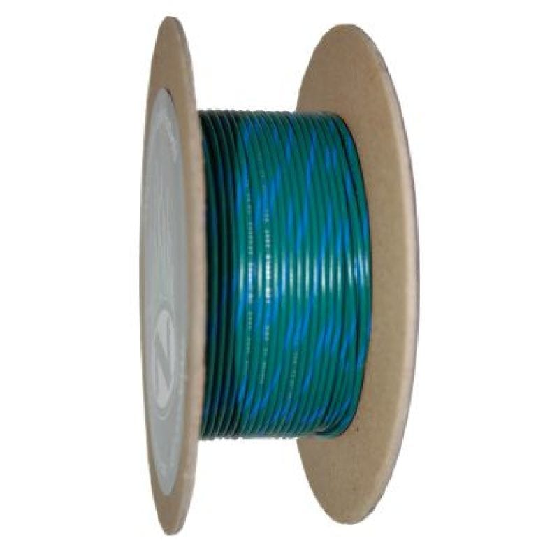 NAMZ — NAMZ OEM Color Primary Wire 100ft. Spool 20g - Green/Blue Stripe