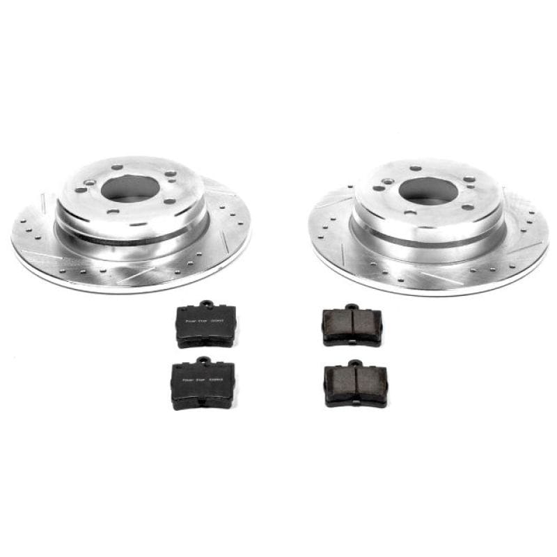 PowerStop — Z23 Daily Driver Carbon-Fiber Ceramic Brake Pad and Drilled & Slotted Rotor Kit