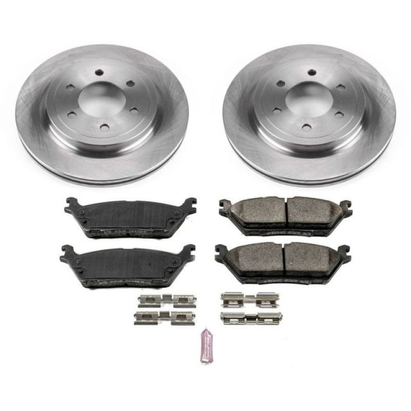 PowerStop — OE Stock Replacement Low-Dust Ceramic Brake Pad and Rotor Kit