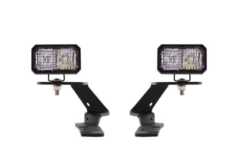 Diode Dynamics — Allows you to mount two C2 2.0 LED Pods above the hood near your A-Pillars.
Allows you to mount two Stage Series 2" LED Pods above the hood.