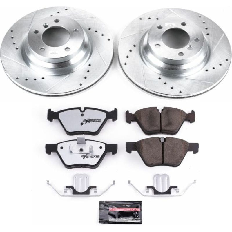 PowerStop — Z26 Street Performance Ceramic Brake Pad and Drilled & Slotted Rotor Kit