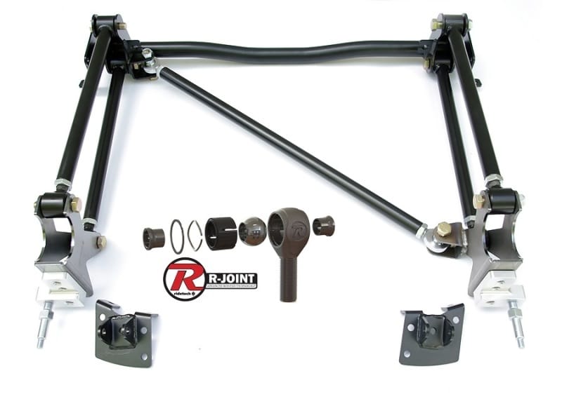 Ridetech — Bolt-On 4-Link with single adj. bars for 1955-1957 Bel Air with 2 piece frame.