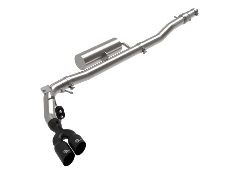 aFe — Rebel Series 3 IN 304 Stainless Steel Cat-Back Exhaust System w/ Black Tips