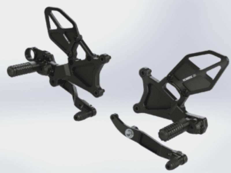 Vortex Racing — Vortex Racing 06-23 Yamaha YZF-R6 Rear Set- Black