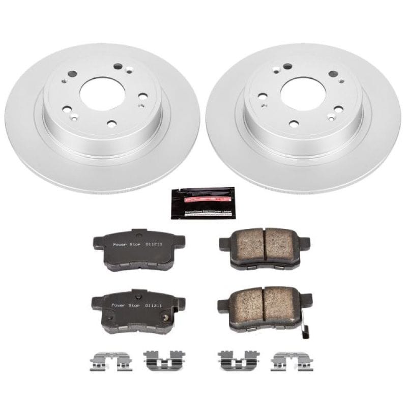 PowerStop — Genuine Geomet Coated Rotor and Low-Dust Ceramic Brake Pad Kit