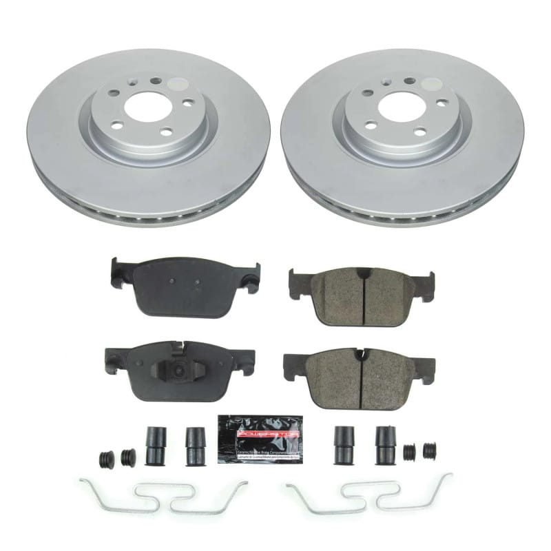 PowerStop — Genuine Geomet Coated Rotor and Carbon-Fiber Ceramic Brake Pad Kit