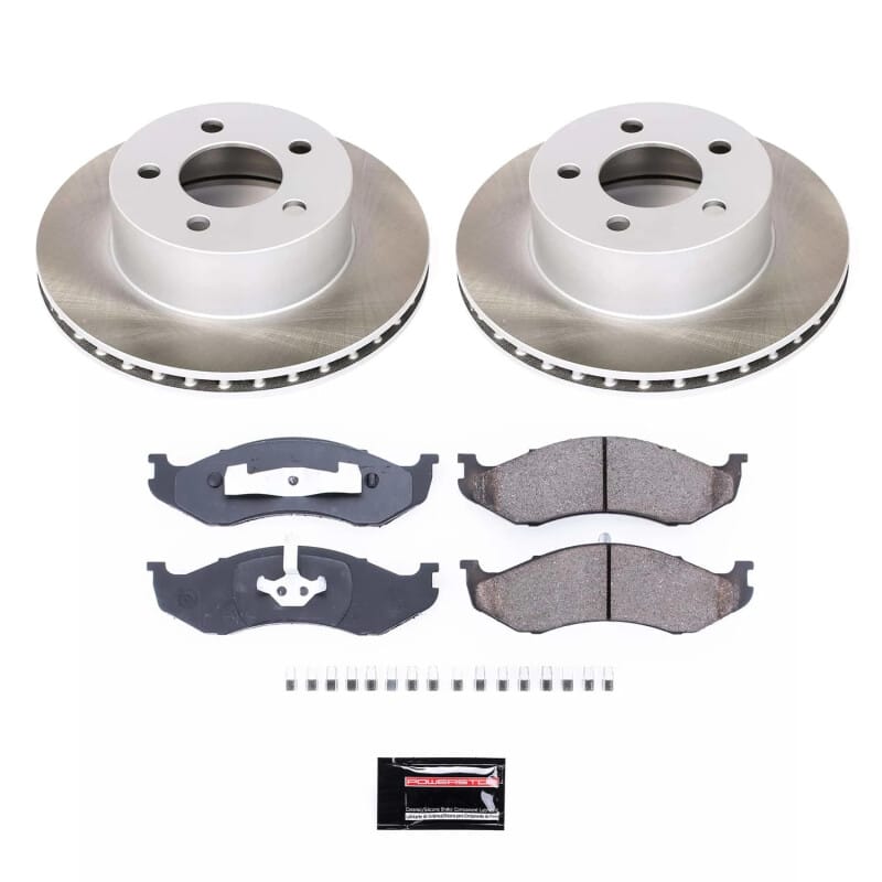 PowerStop — Semi-Coated Rotor and Low-Dust Ceramic Brake Pad Kit