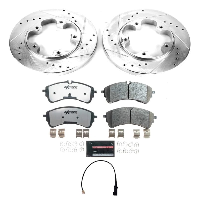 PowerStop — Z36 Truck and SUV Carbon-Fiber Ceramic Brake Pad and Drilled & Slotted Rotor Kit