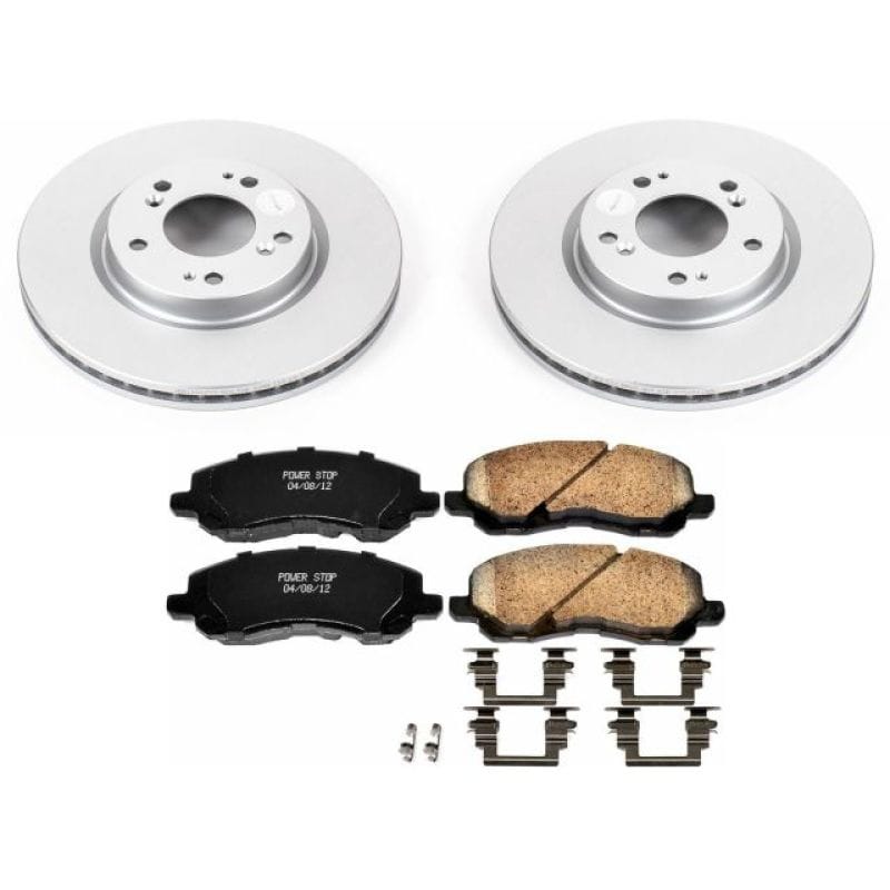 PowerStop — Genuine Geomet Coated Rotor and Low-Dust Ceramic Brake Pad Kit