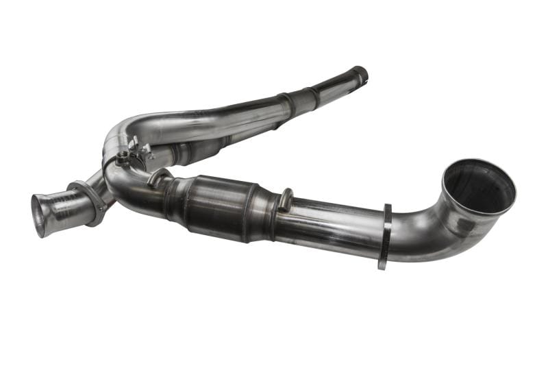 Kooks Headers — Kooks 10-14 Ford Raptor SVT 6.2L 4V ALL 3in SS OEM Cat Y Pipe
3in. x OEM Y-Pipe
3" x OEM Y-Pipe