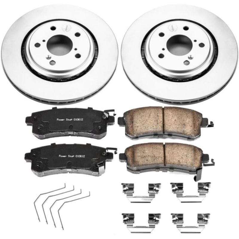PowerStop — Genuine Geomet Coated Rotor and Low-Dust Ceramic Brake Pad Kit