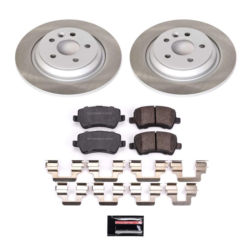 PowerStop — Semi-Coated Rotor and Low-Dust Ceramic Brake Pad Kit